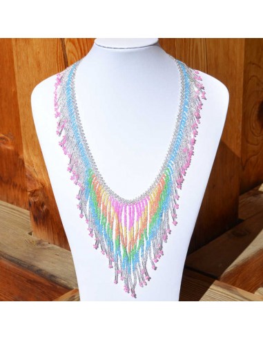 TACANA Pink Ethnic beads Necklace