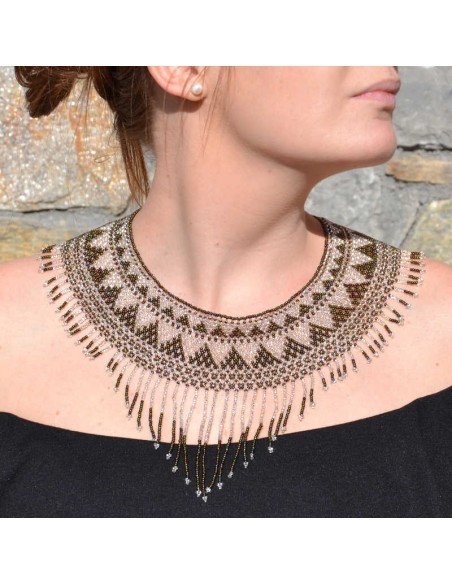 Collier ipala marron