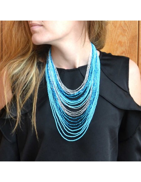 Collier Chingo bleu