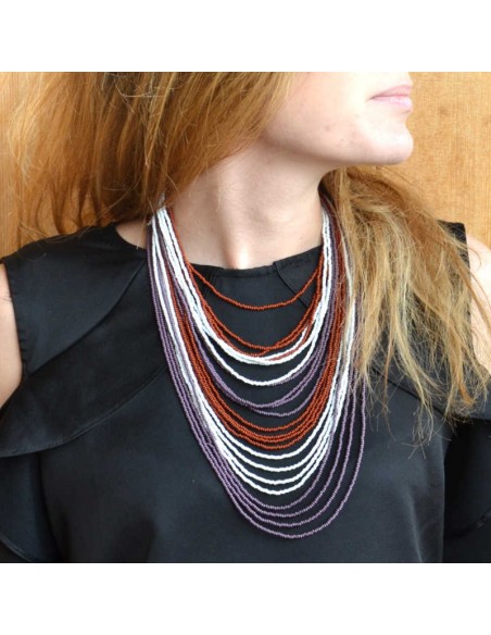 Collier Chingo marron