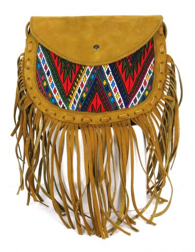 Ethnic Little SlingBag Multicolored Fringes CHICHI