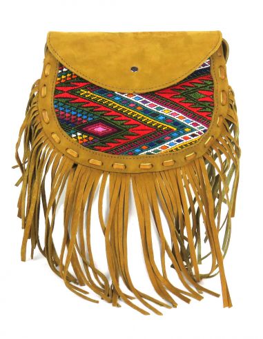 Ethnic Little SlingBag Multicolored Fringes CHICHI