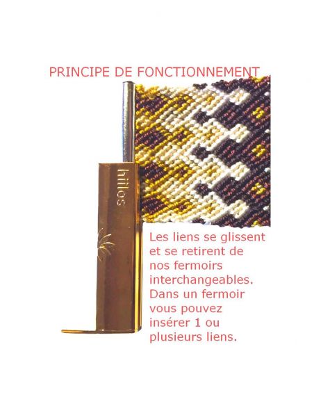 Fermoir Magnétique Jaune 11mm