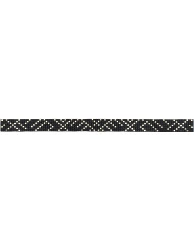Lien Tissage Perles Black and Silver