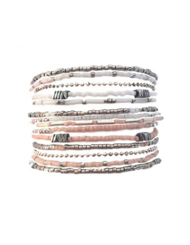 KARMA NUDE PINK WHITE SILVER