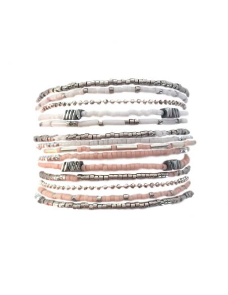 KARMA NUDE PINK WHITE SILVER