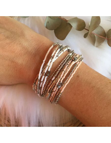 KARMA NUDE PINK WHITE SILVER