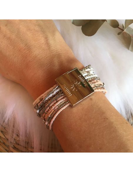 KARMA NUDE PINK WHITE SILVER