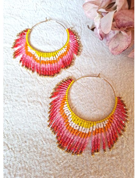 Créole Hippie L rose - orange doré