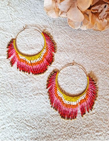 Créole Hippie L rose - orange doré