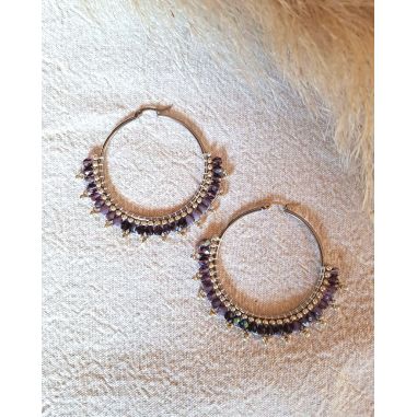 Créole XL Bohème - violet argenté