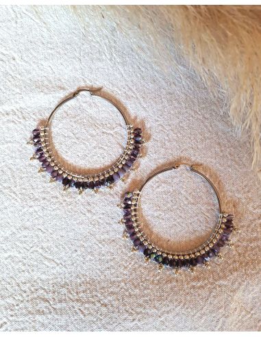 Créole XL Bohème - violet argenté