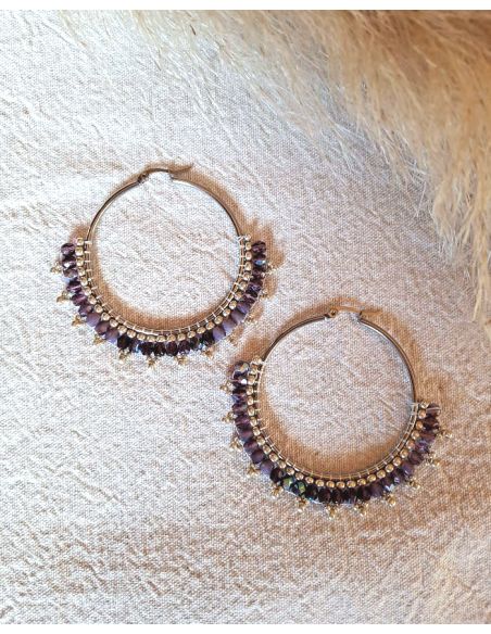 Créole XL Bohème - violet argenté