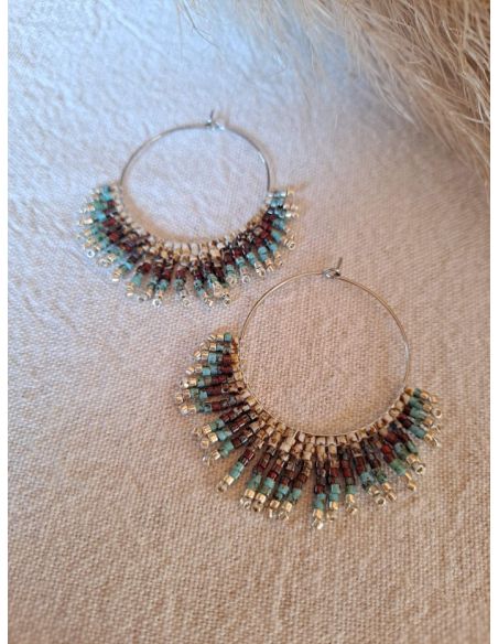 Créole Hippie M Indian spirit argenté